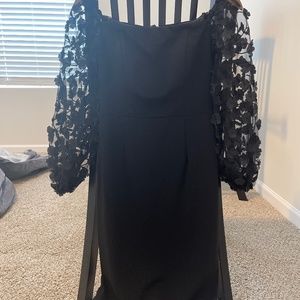 Black knee length cocktail dress
